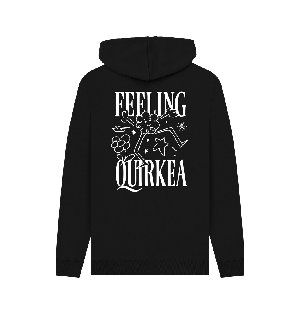 Black Printed Hoody Back