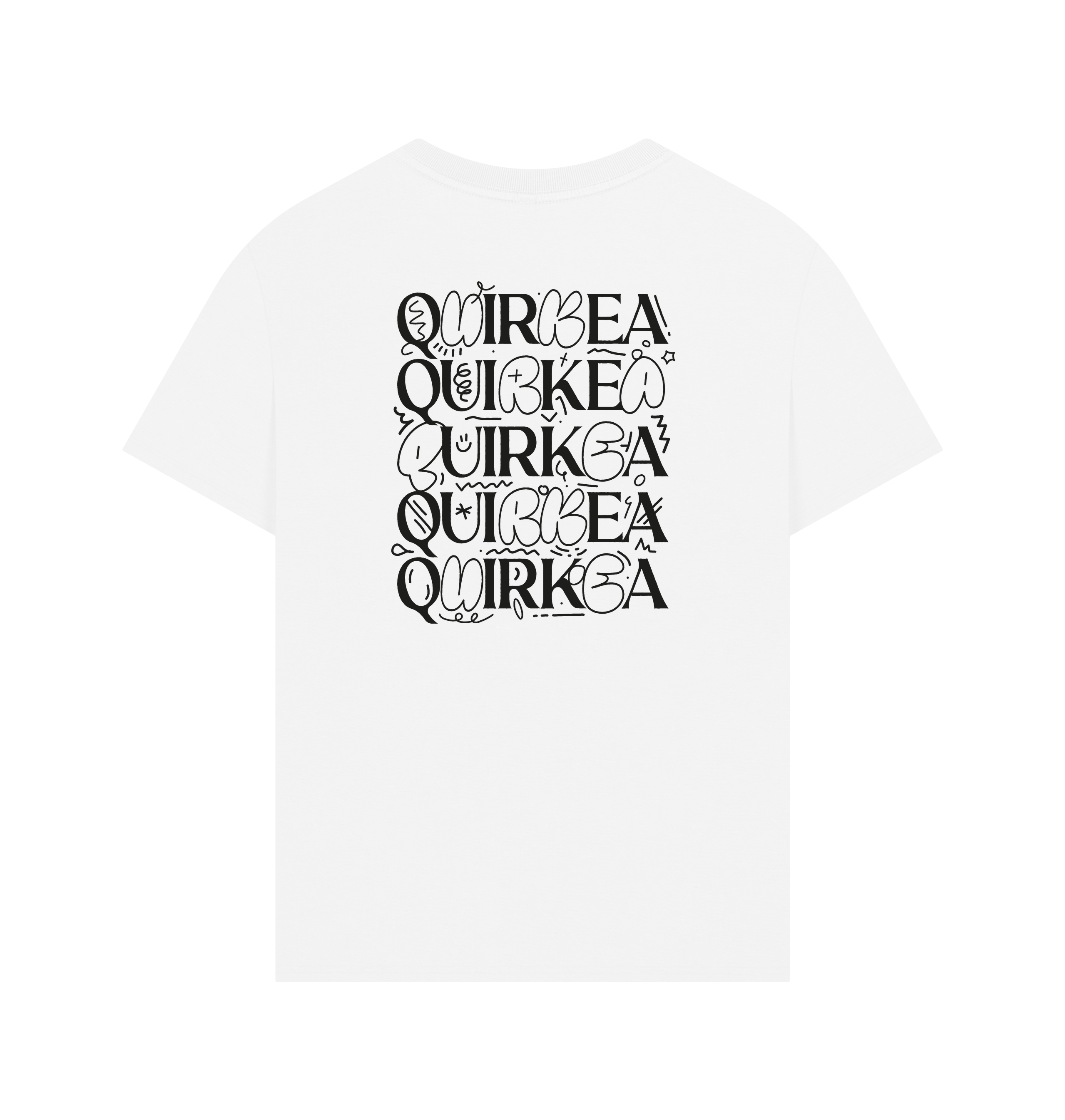 White Printed T-shirt Back