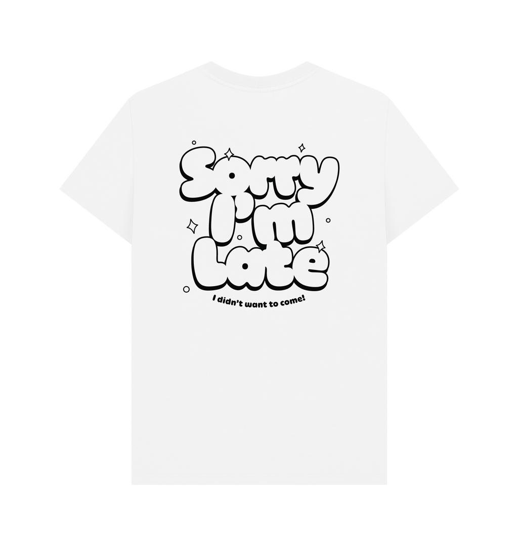 White Printed T-shirt Back