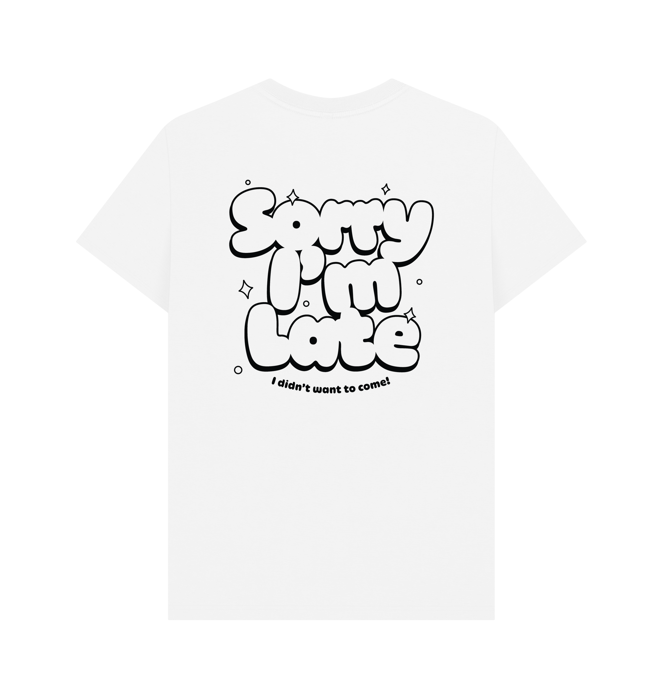 White Printed T-shirt Back
