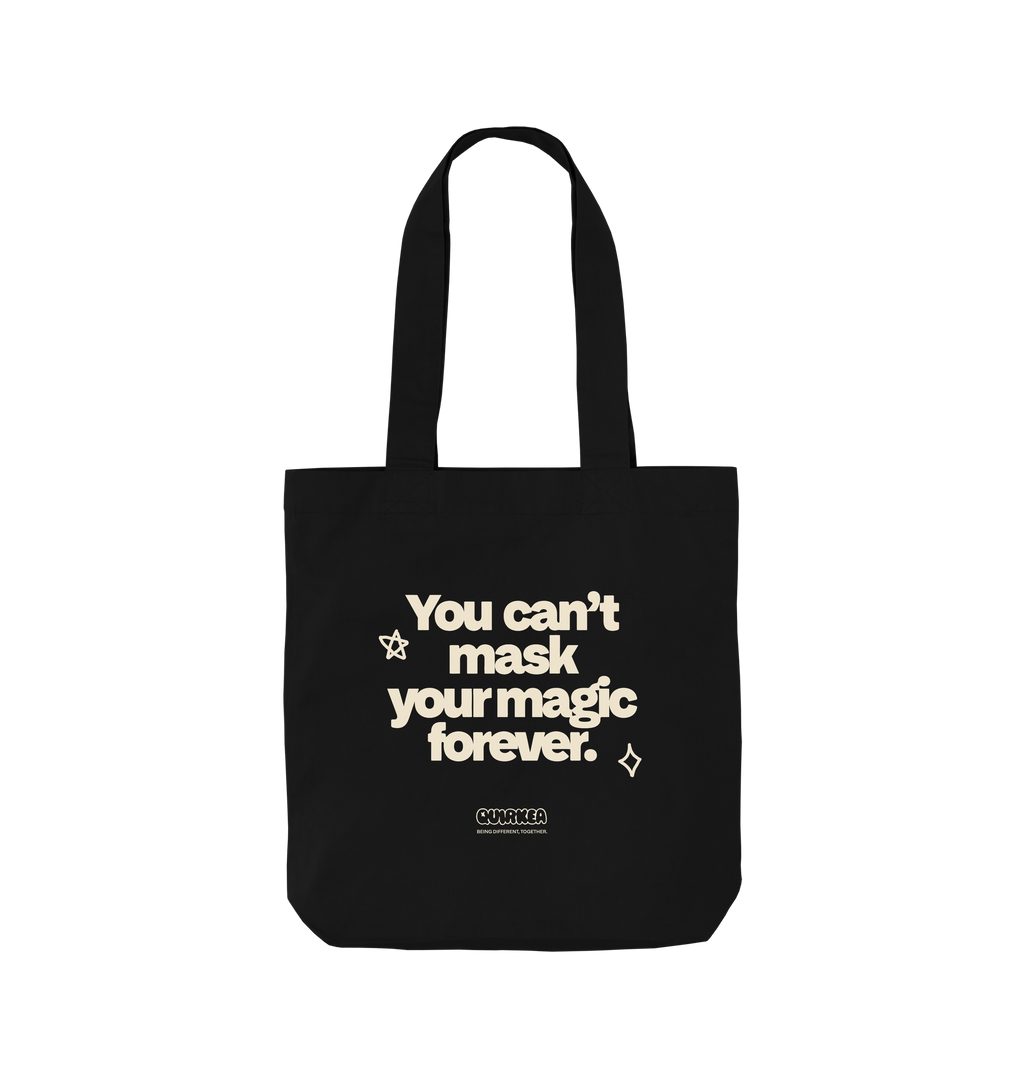 Black Printed Bag Front