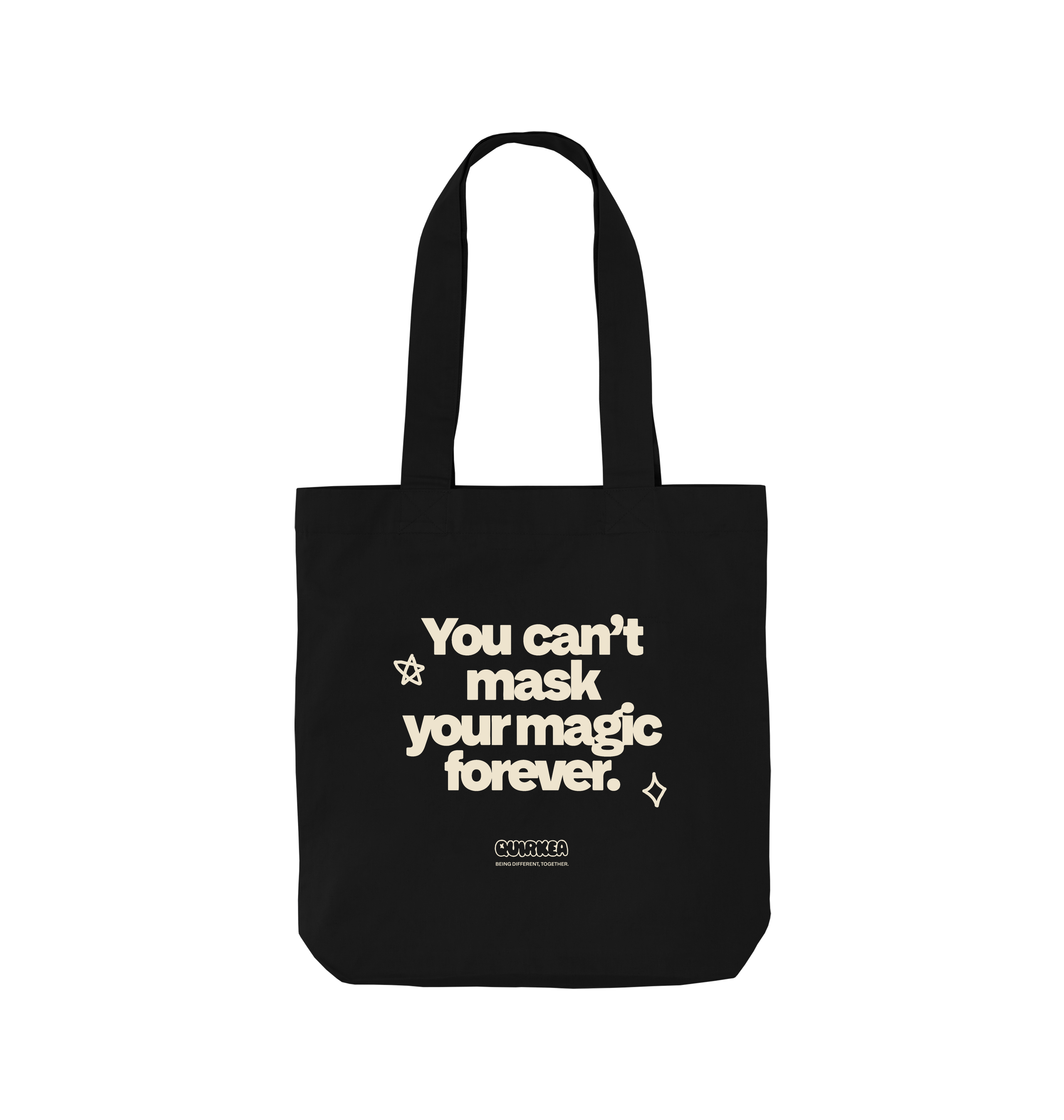 Black Printed Bag Front