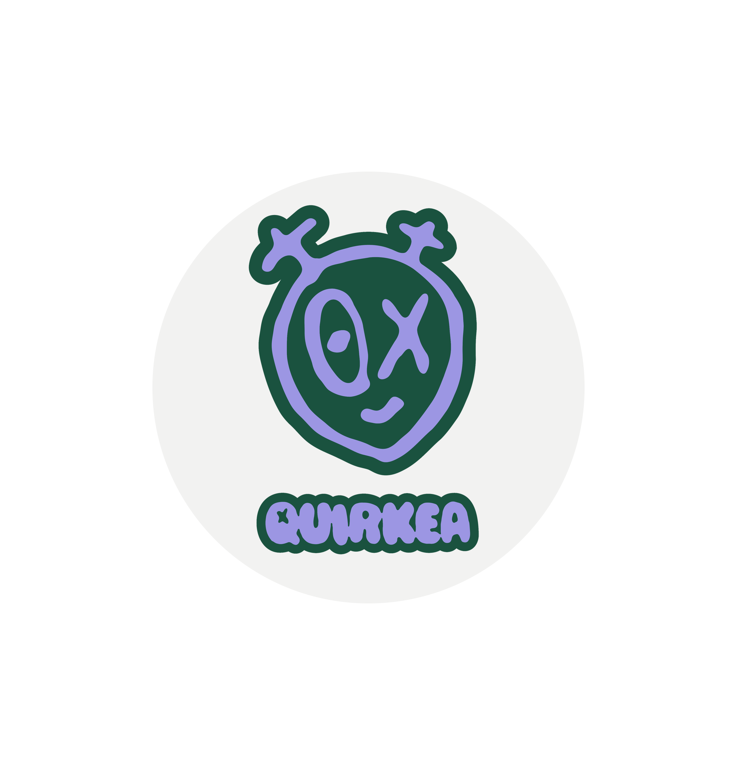 White Printed Circle Sticker Front