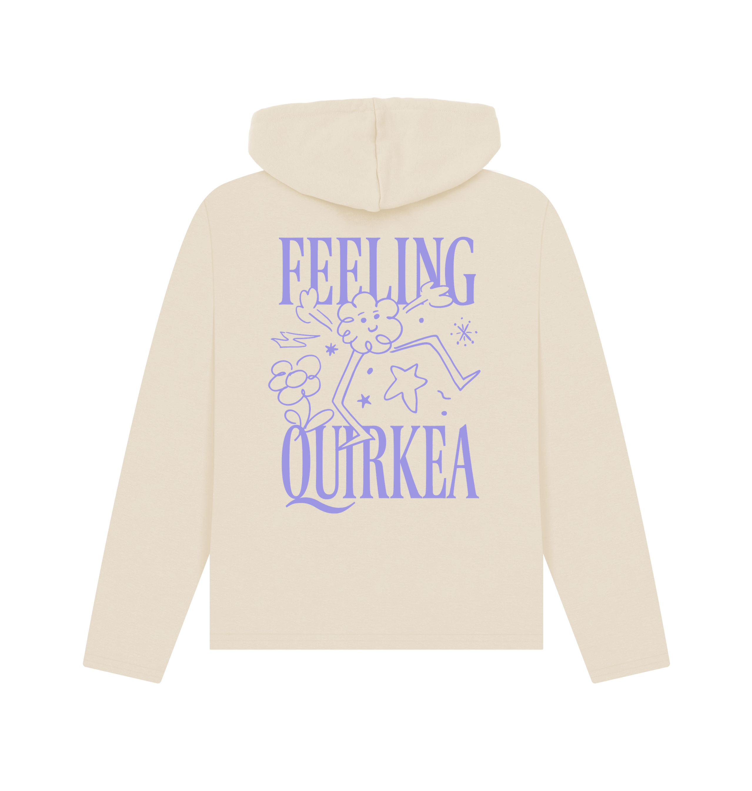 Oat Printed Hoody Back