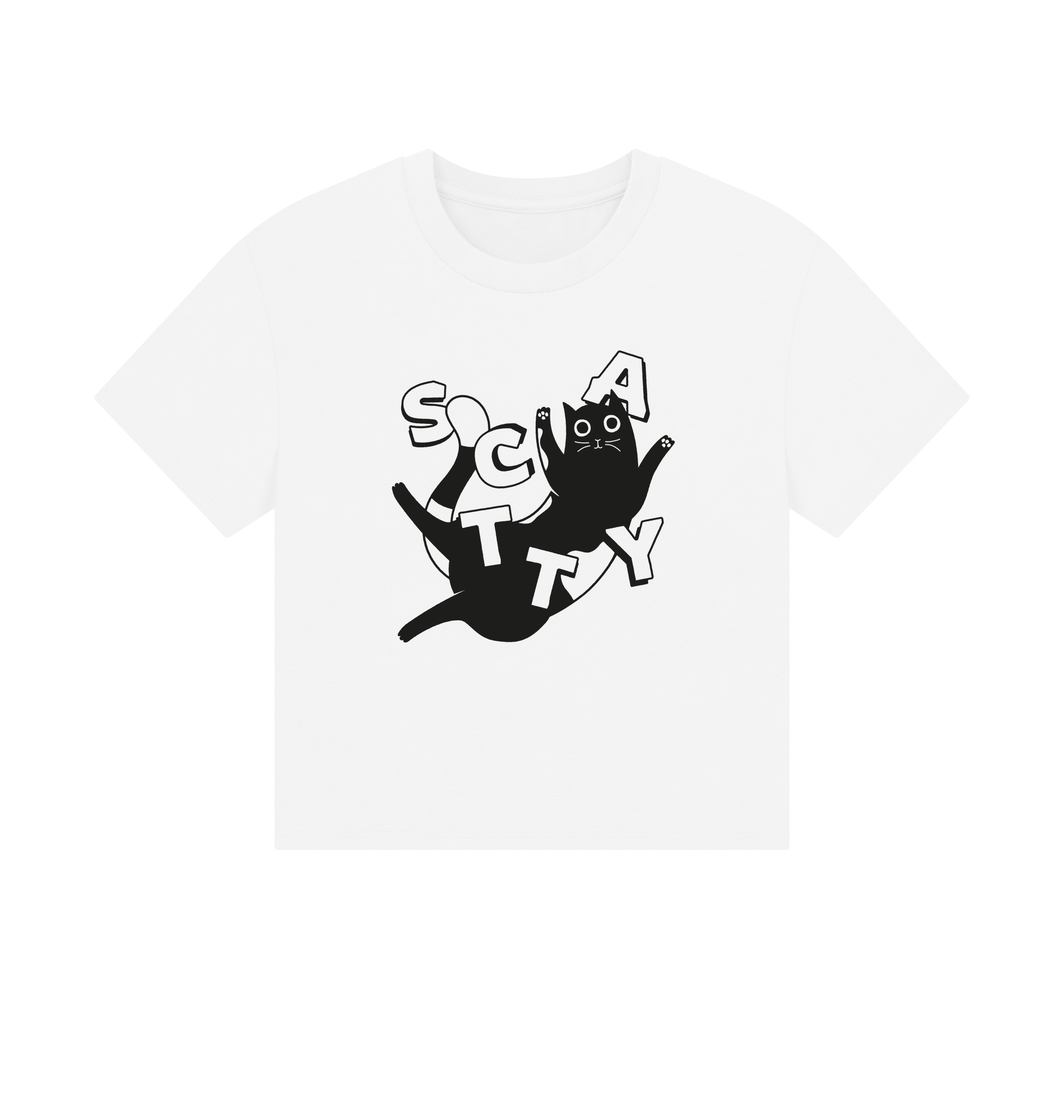 White Printed T-shirt Front