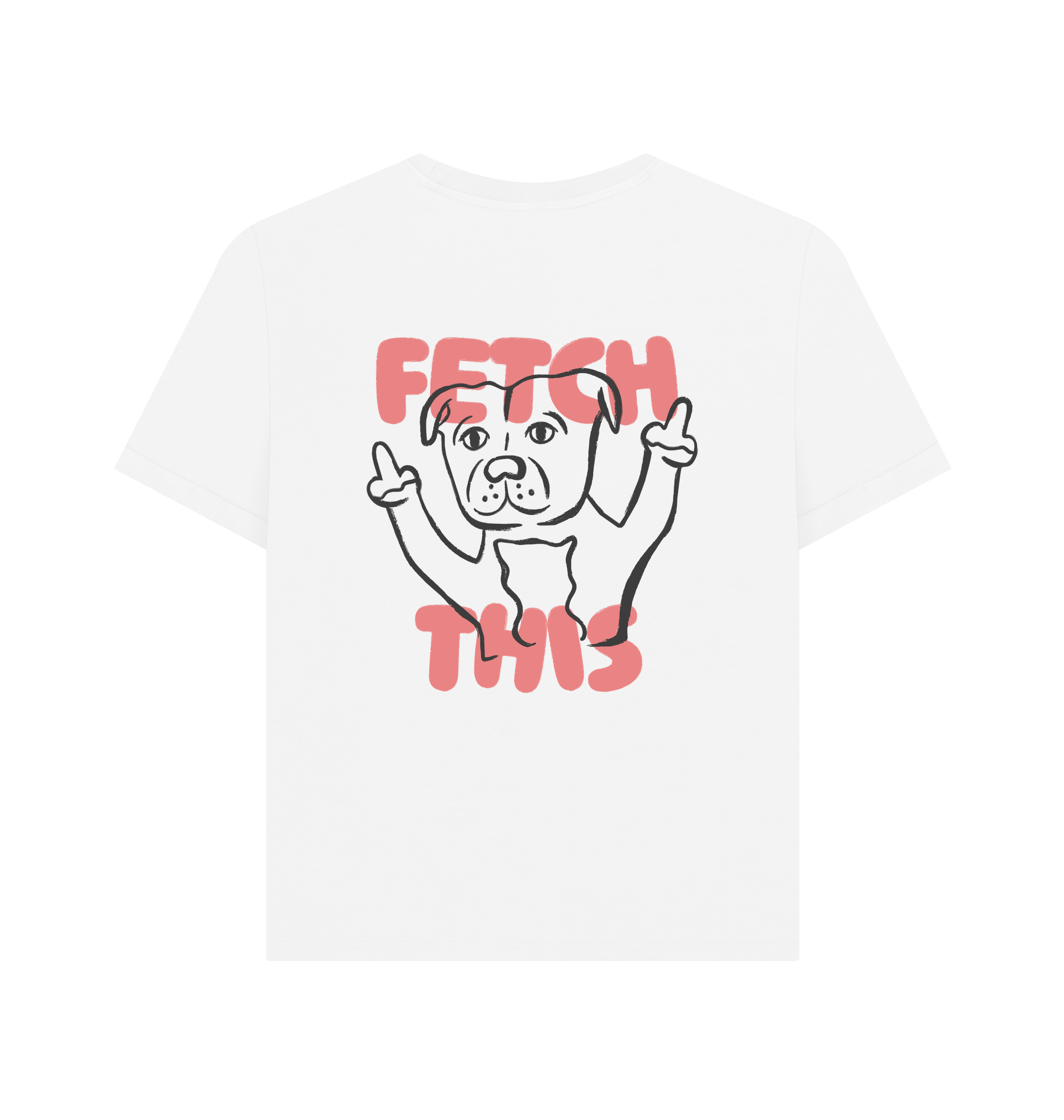 White Printed T-shirt Back