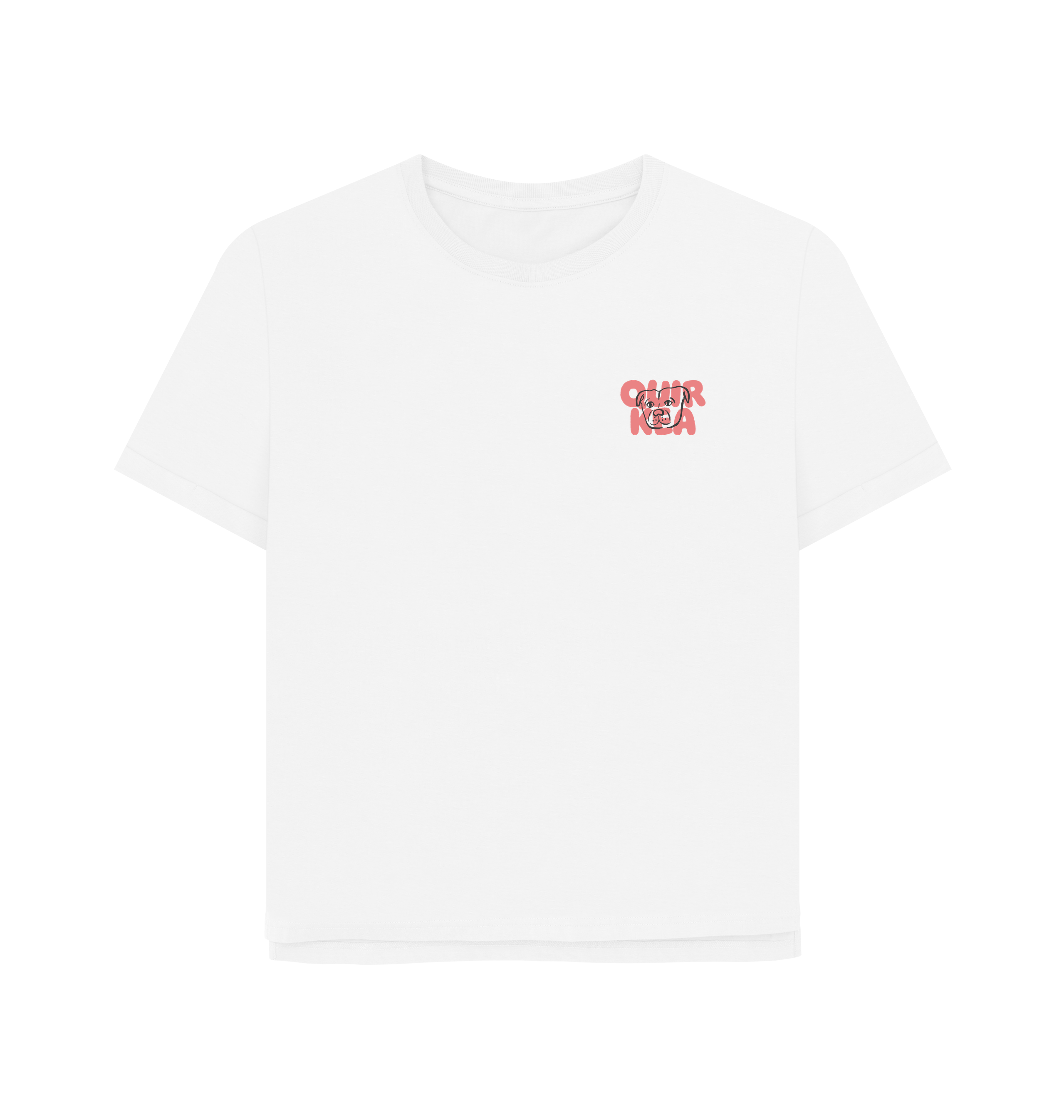 White Printed T-shirt Front