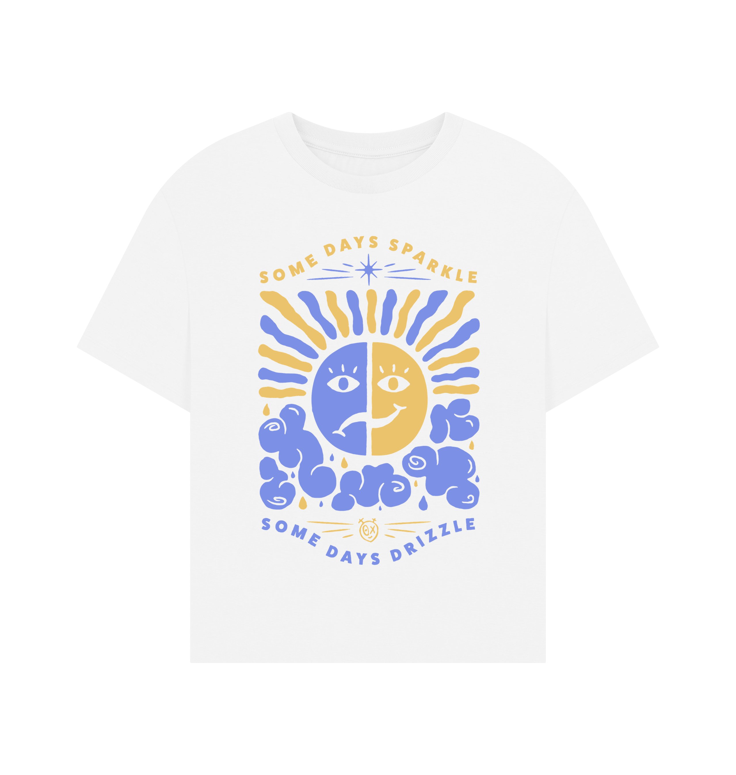 White Printed T-shirt Front