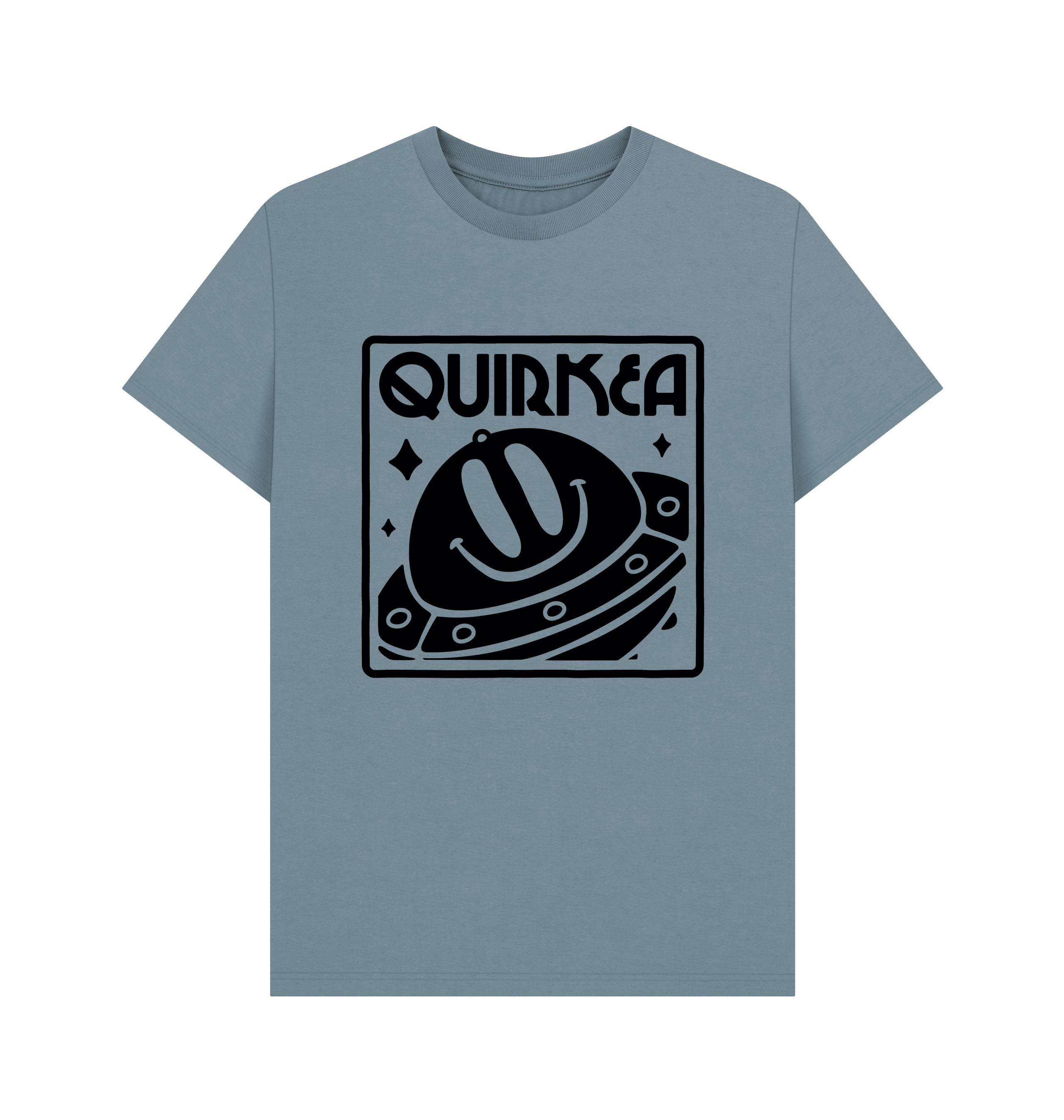 Stone Blue Printed T-shirt Front