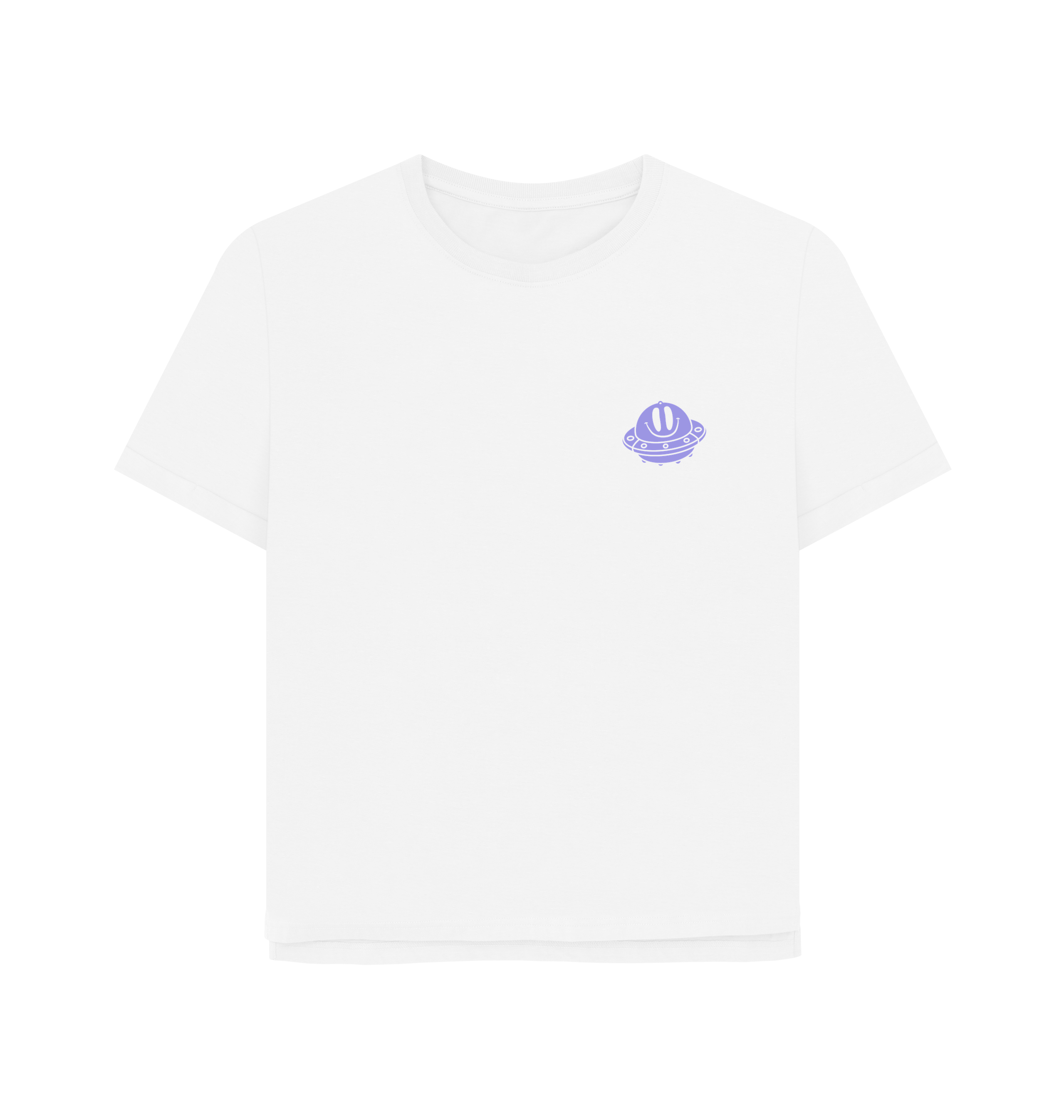 White Printed T-shirt Front