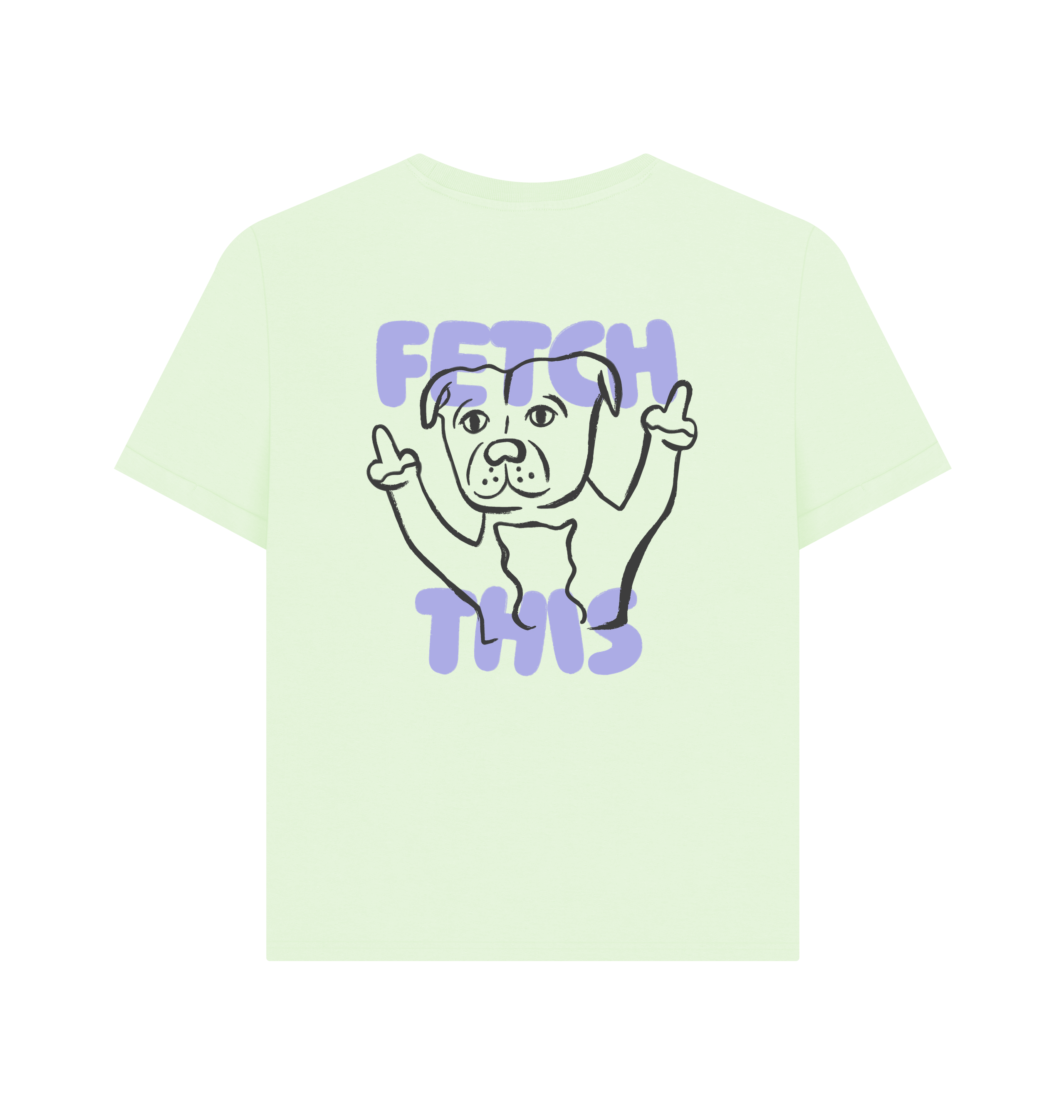 Pastel Green Printed T-shirt Back