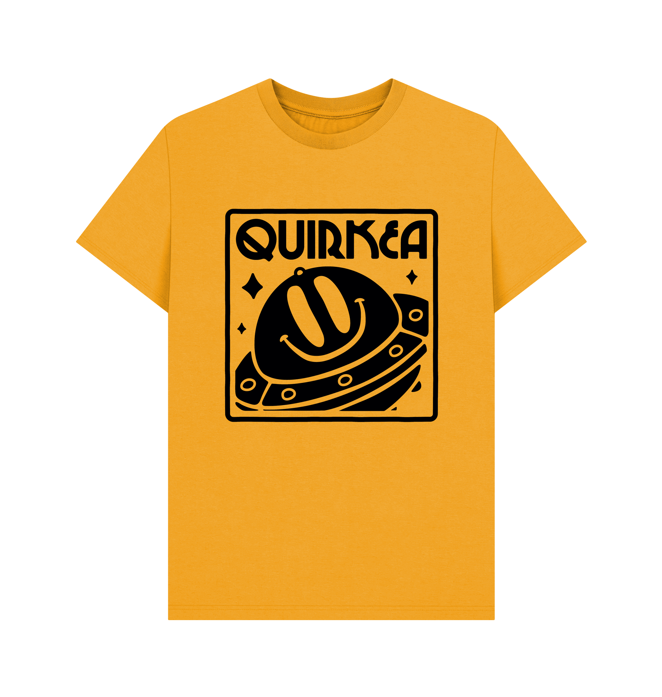 Mustard Printed T-shirt Front