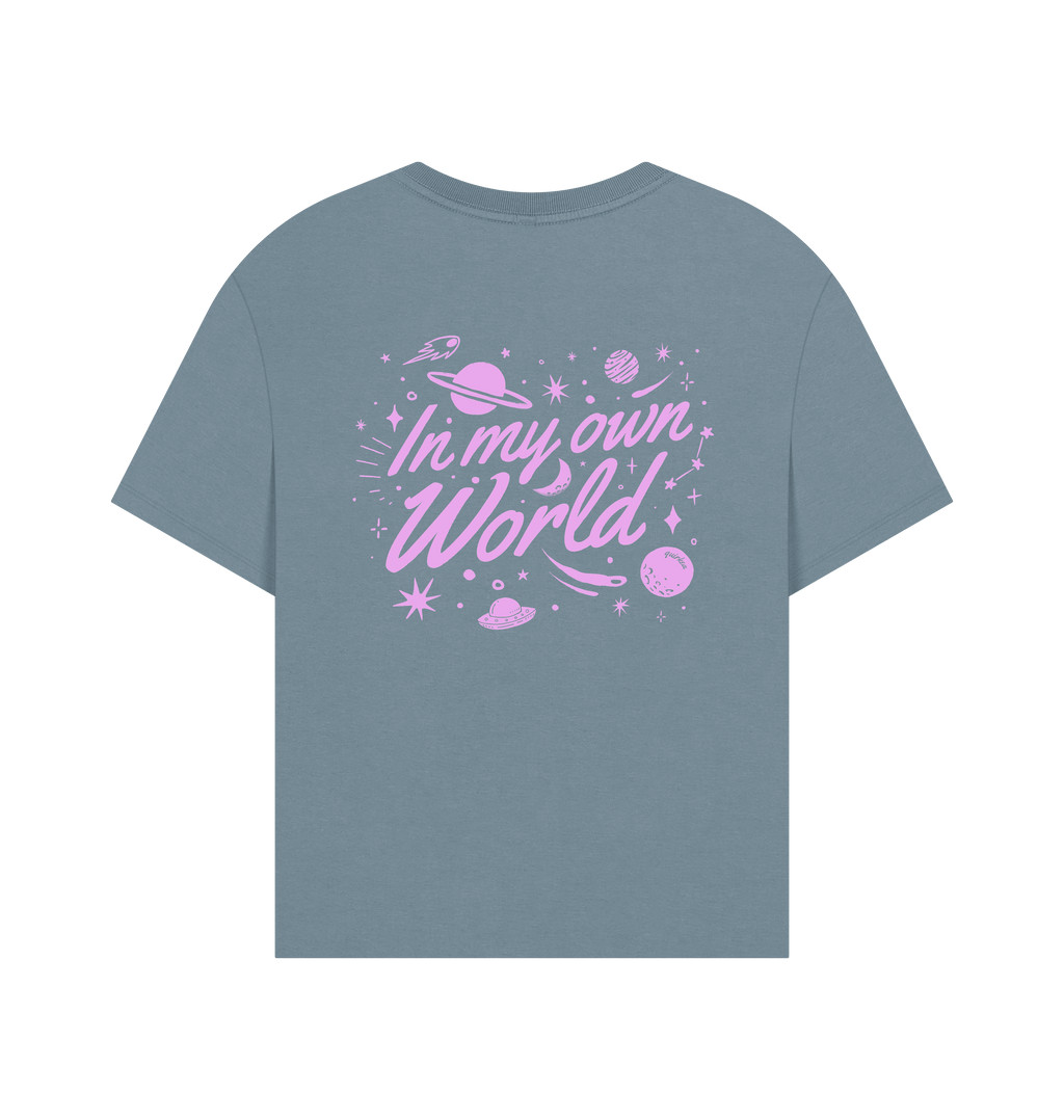 Stone Blue Printed T-shirt Back
