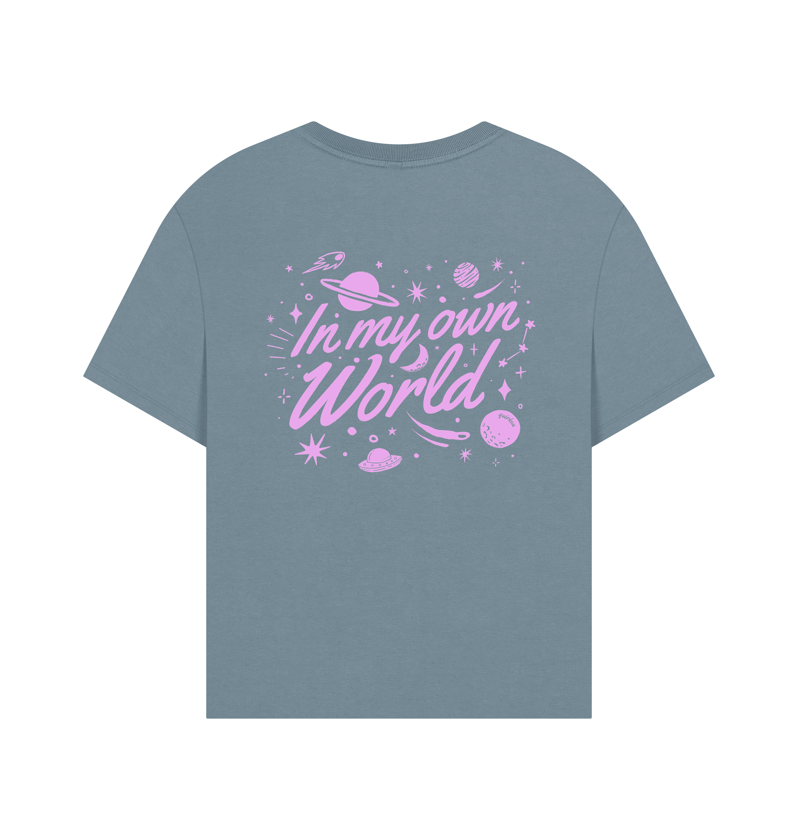 Stone Blue Printed T-shirt Back