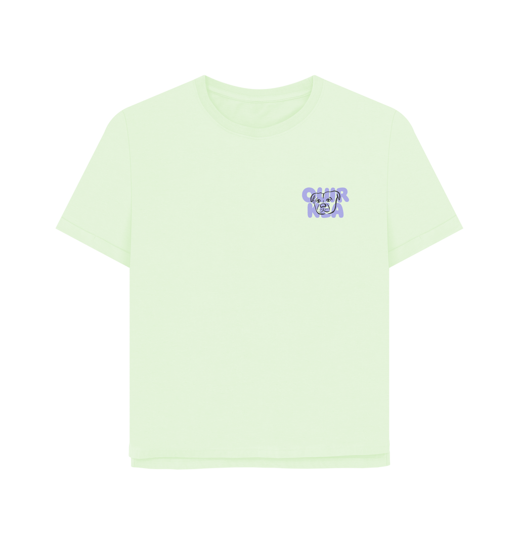 Pastel Green Printed T-shirt Front