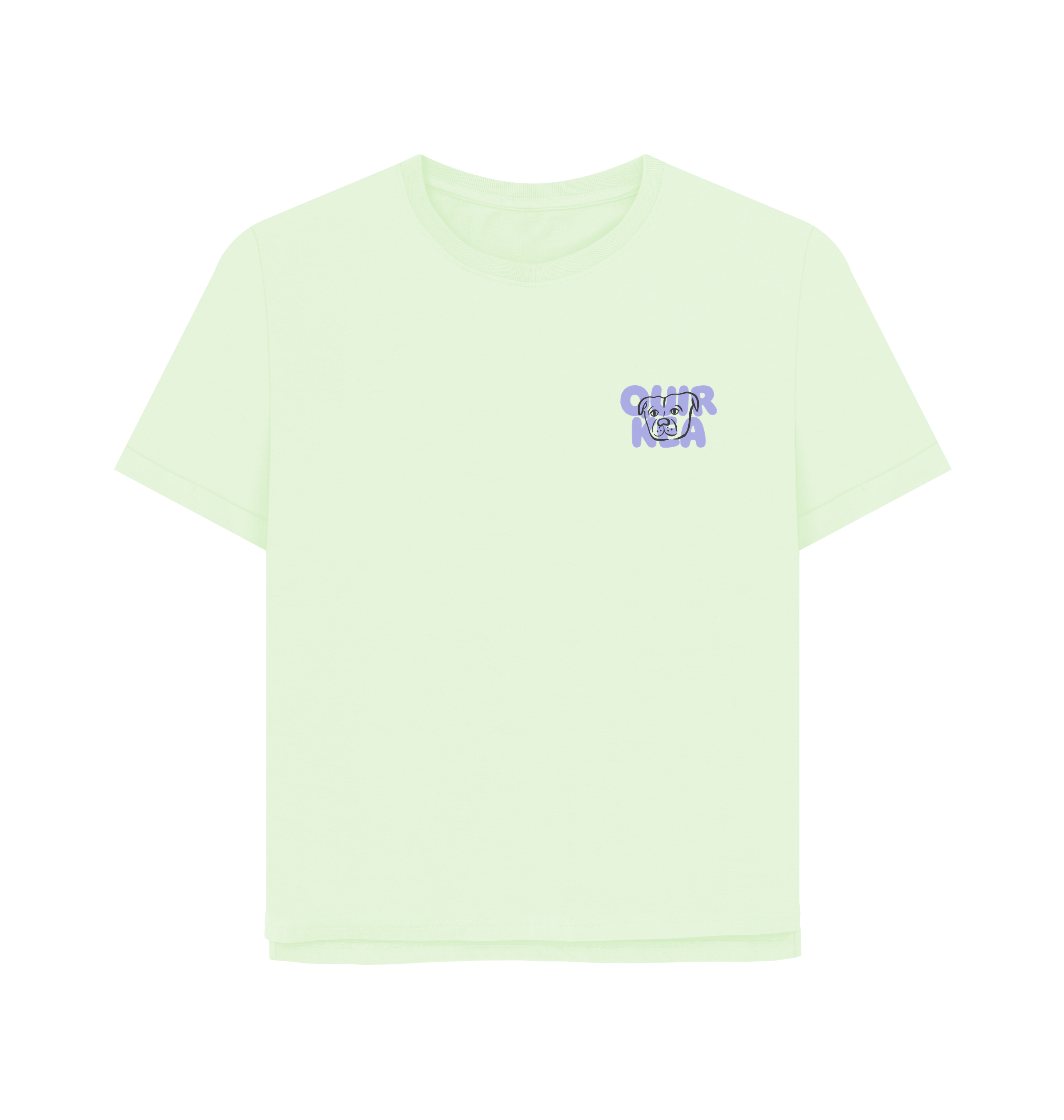 Pastel Green Printed T-shirt Front