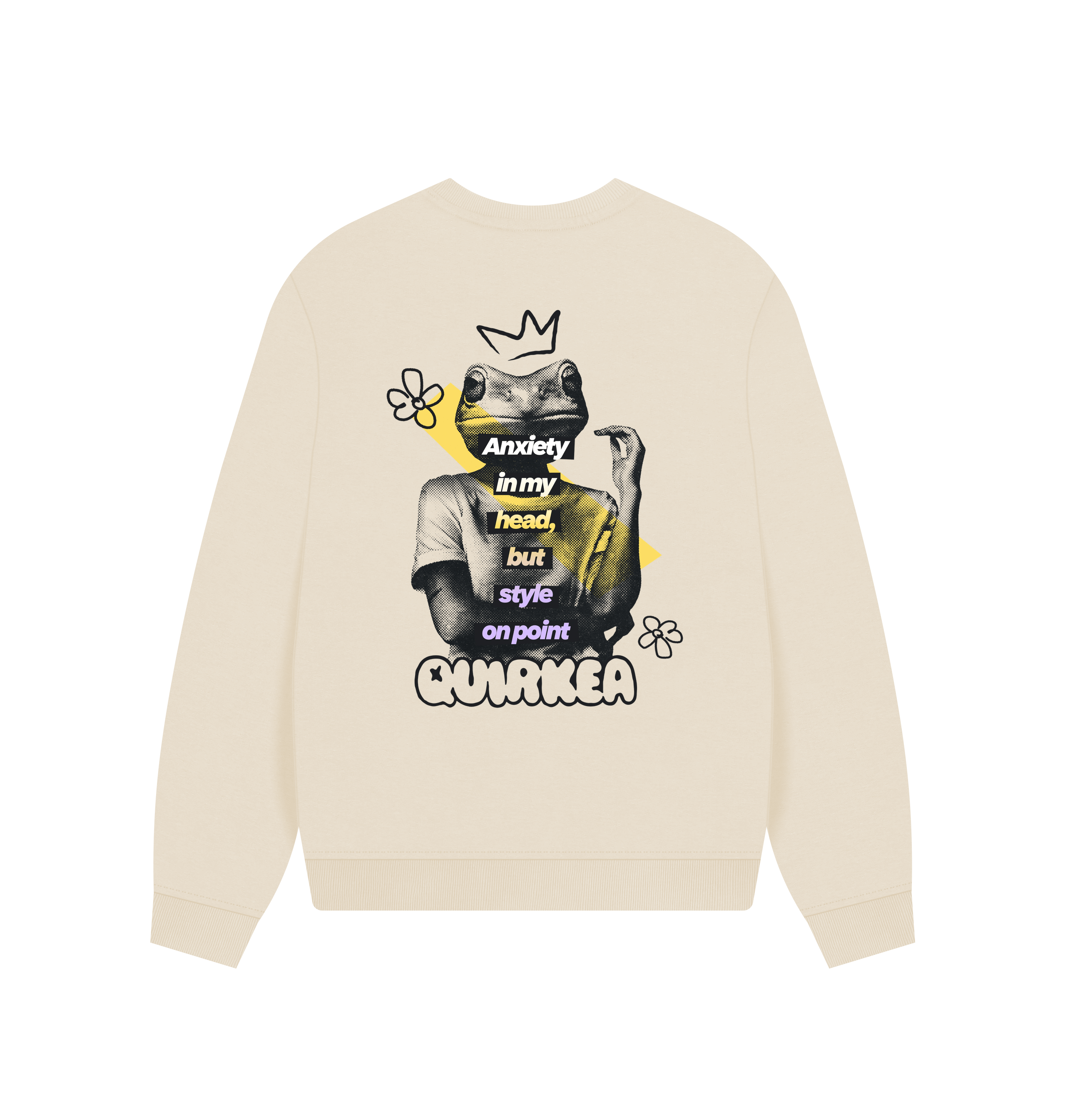 Oat Printed Sweater Back