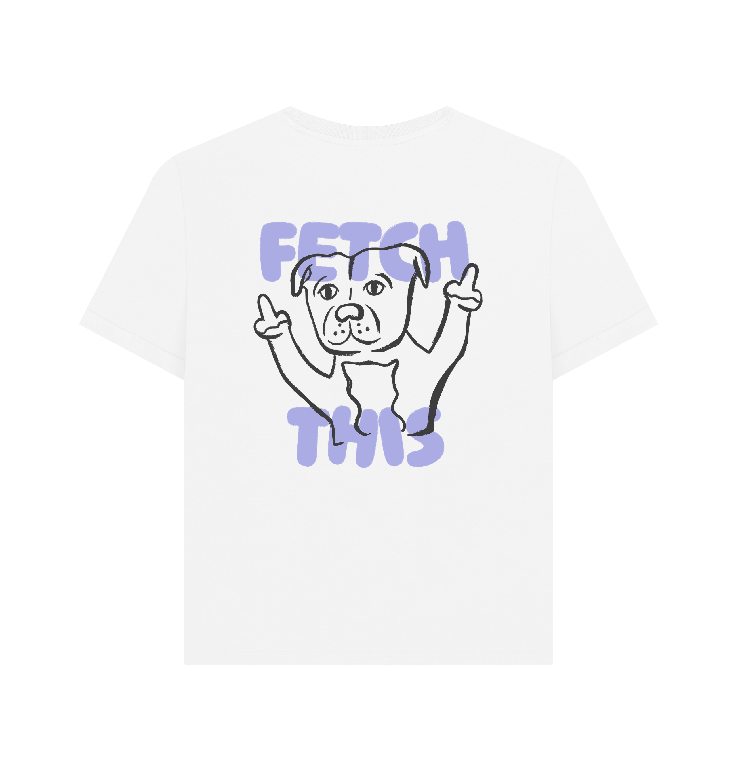 White Printed T-shirt Back