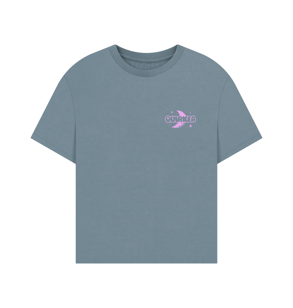 Stone Blue Printed T-shirt Front