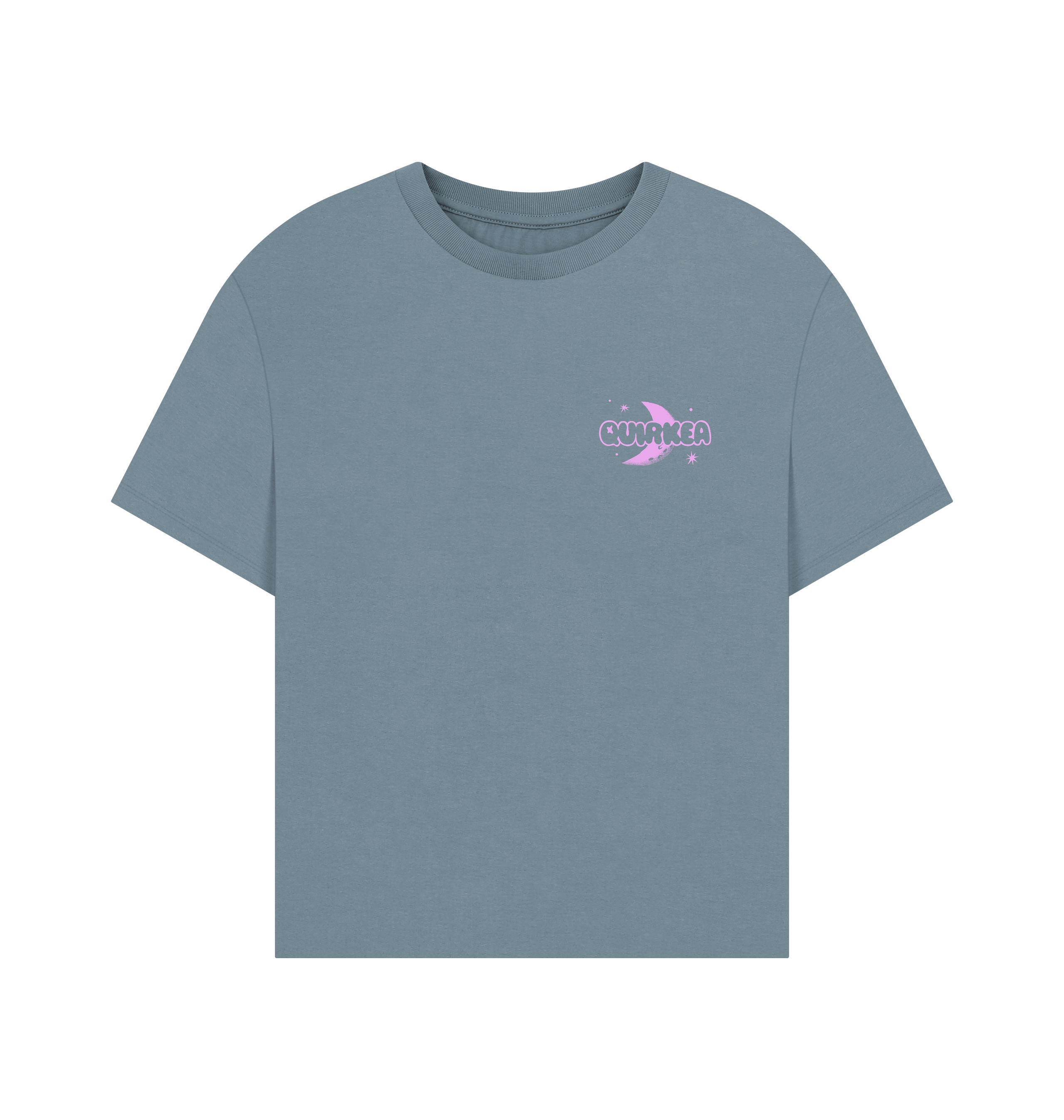 Stone Blue Printed T-shirt Front
