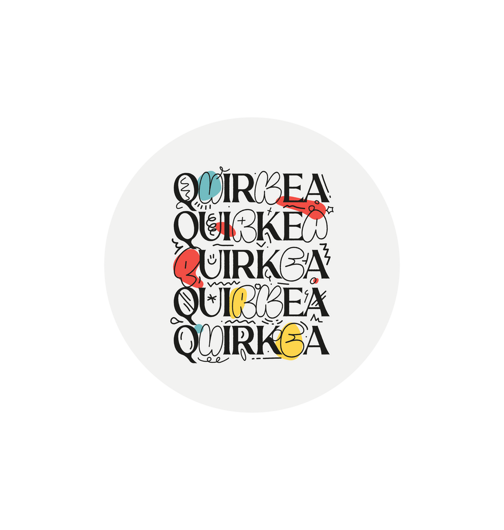 White Printed Circle Sticker Front