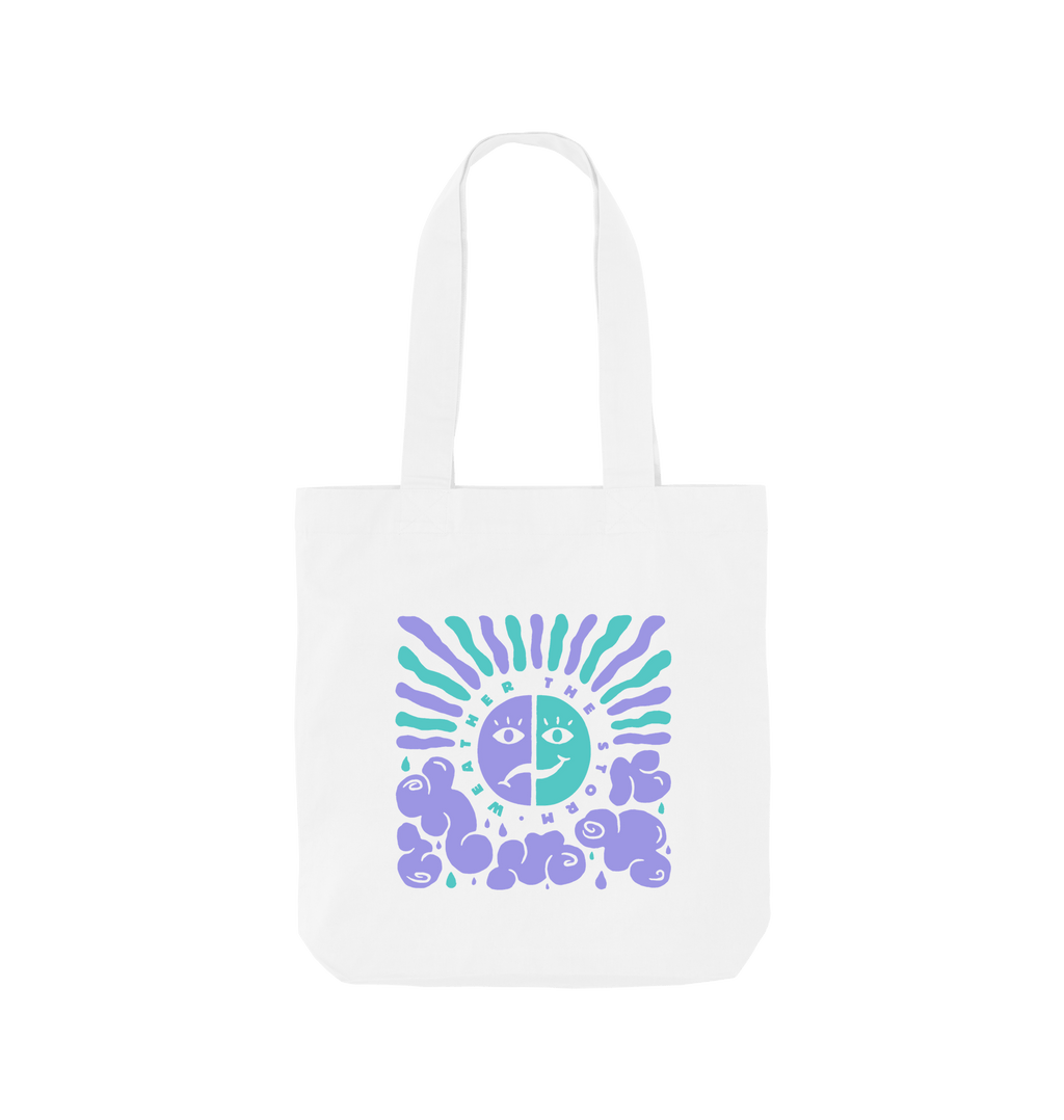 White Printed Bag Front