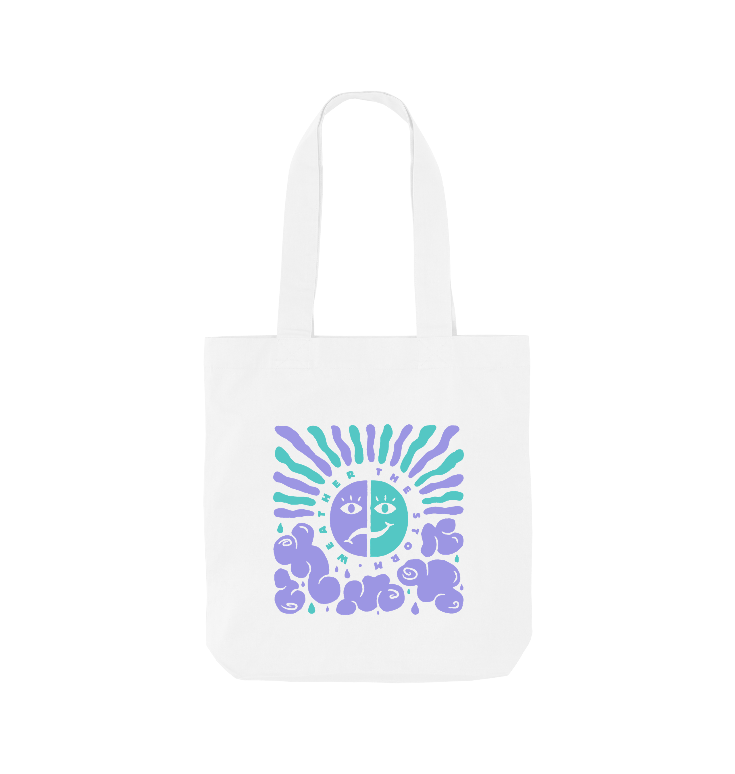 White Printed Bag Front
