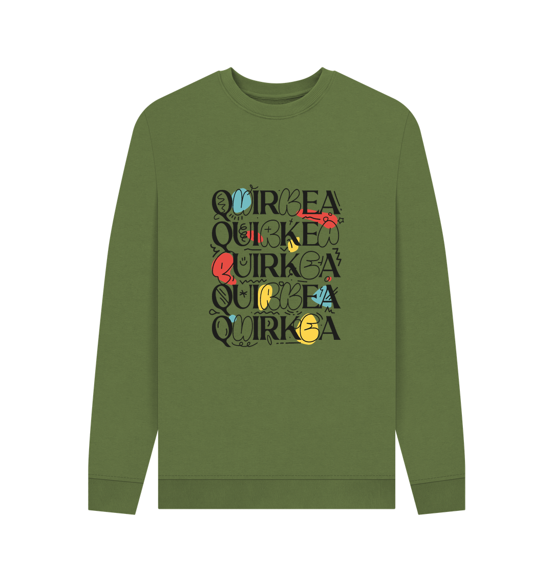 Khaki Printed Sweater