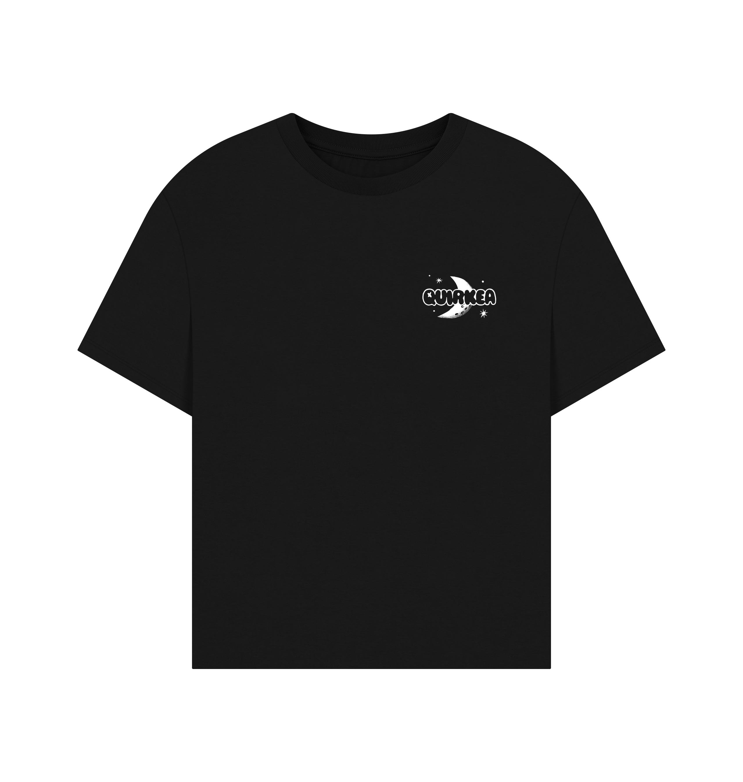 Black Printed T-shirt Front