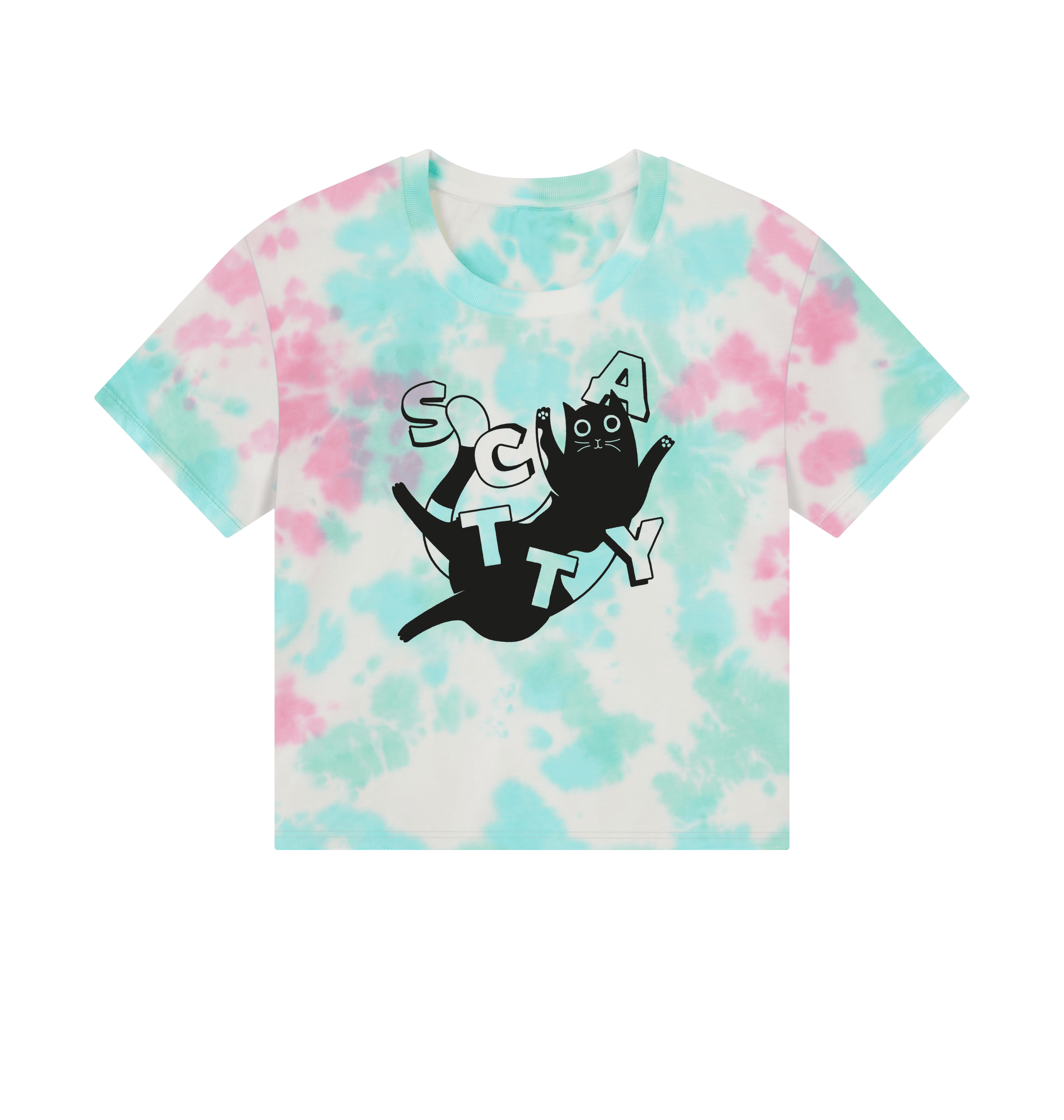 Pastel Tie Dye Printed T-shirt Front