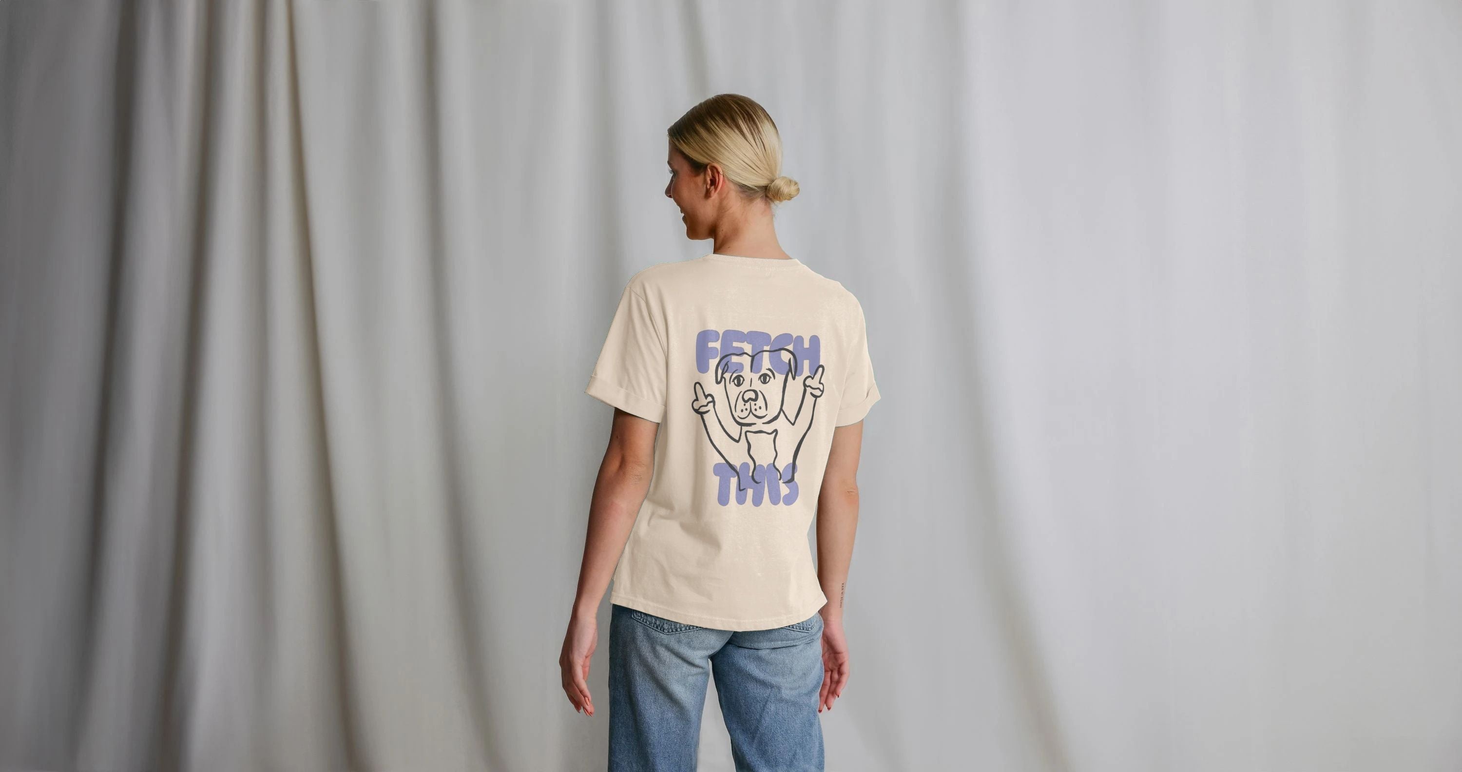 Purple 'Fetch This' Women's Relaxed Tshirt